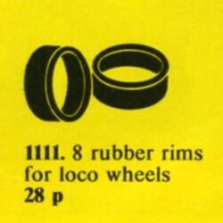 Eight Rubber Rims for Locomotive Wheels 1111