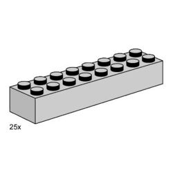 2x8 Light Grey Bricks 3464