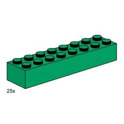 2x8 Dark Green Bricks 3466