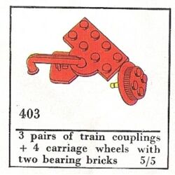 Train Couplers and Wheels (The Building Toy) 403