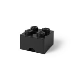 Brique noire de rangement Lego à tiroir et à 4 tenons 5005711