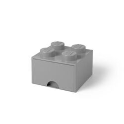 Brique gris pierre de rangement Lego à tiroir et à 4 tenons 5005713
