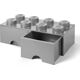 Brique gris pierre de rangement Lego à tiroir et à 8 tenons 5005720 thumbnail-1
