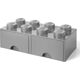 Brique gris pierre de rangement Lego à tiroir et à 8 tenons 5005720 thumbnail-2