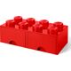 Brique rouge de rangement Lego à tiroir 8 tenons 5006131 thumbnail-3