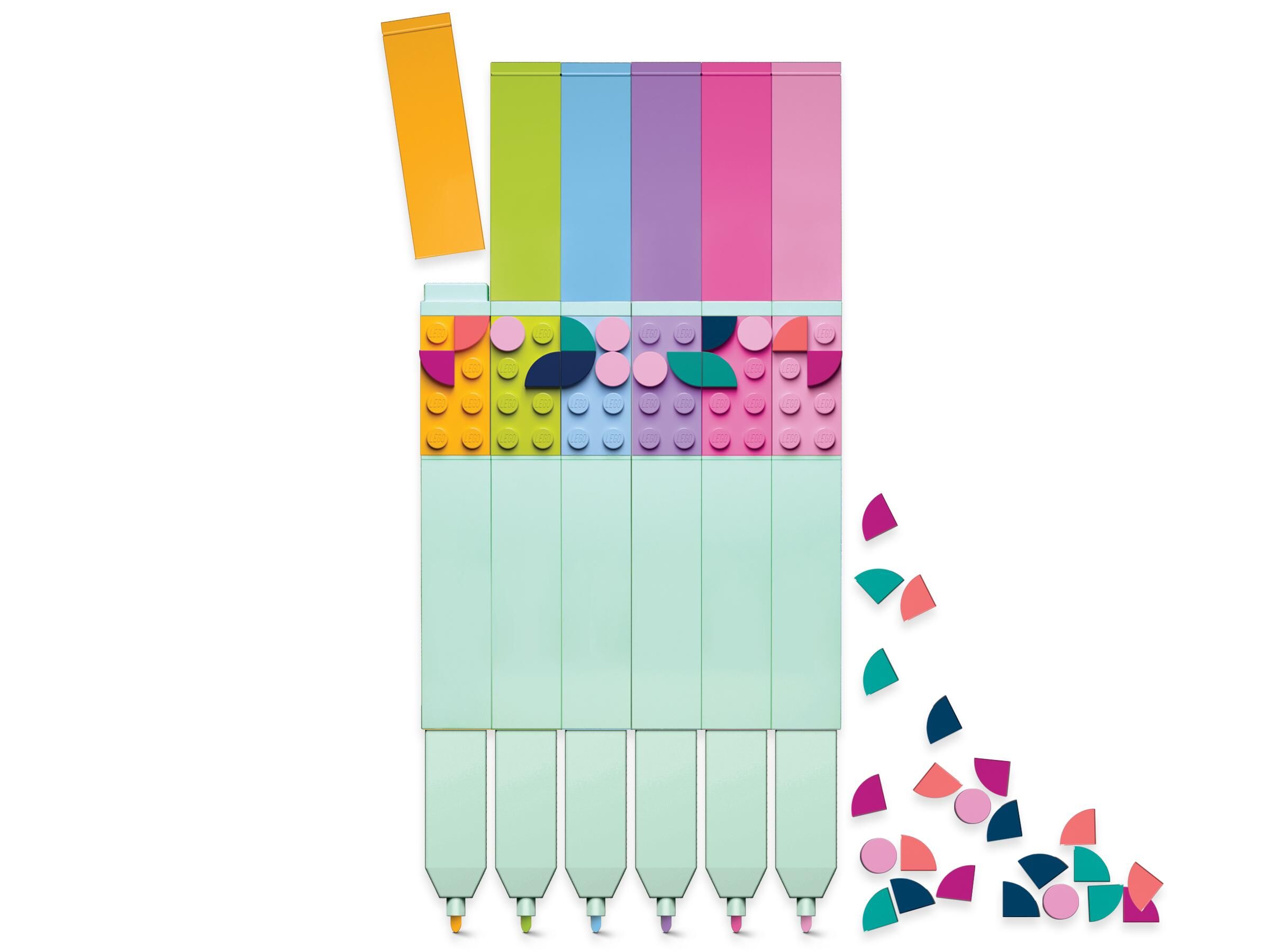 IQ LEGO Stationery Colored Gel Pens 3 Pack with Building Bricks