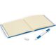 Verschließbares Notizbuch mit Gelschreiber in Blau 5007237 thumbnail-1