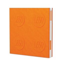 Verschließbares Notizbuch mit Gelschreiber in Orange 5007240