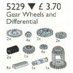 Technic Gear Wheels and Differential Housing 5229