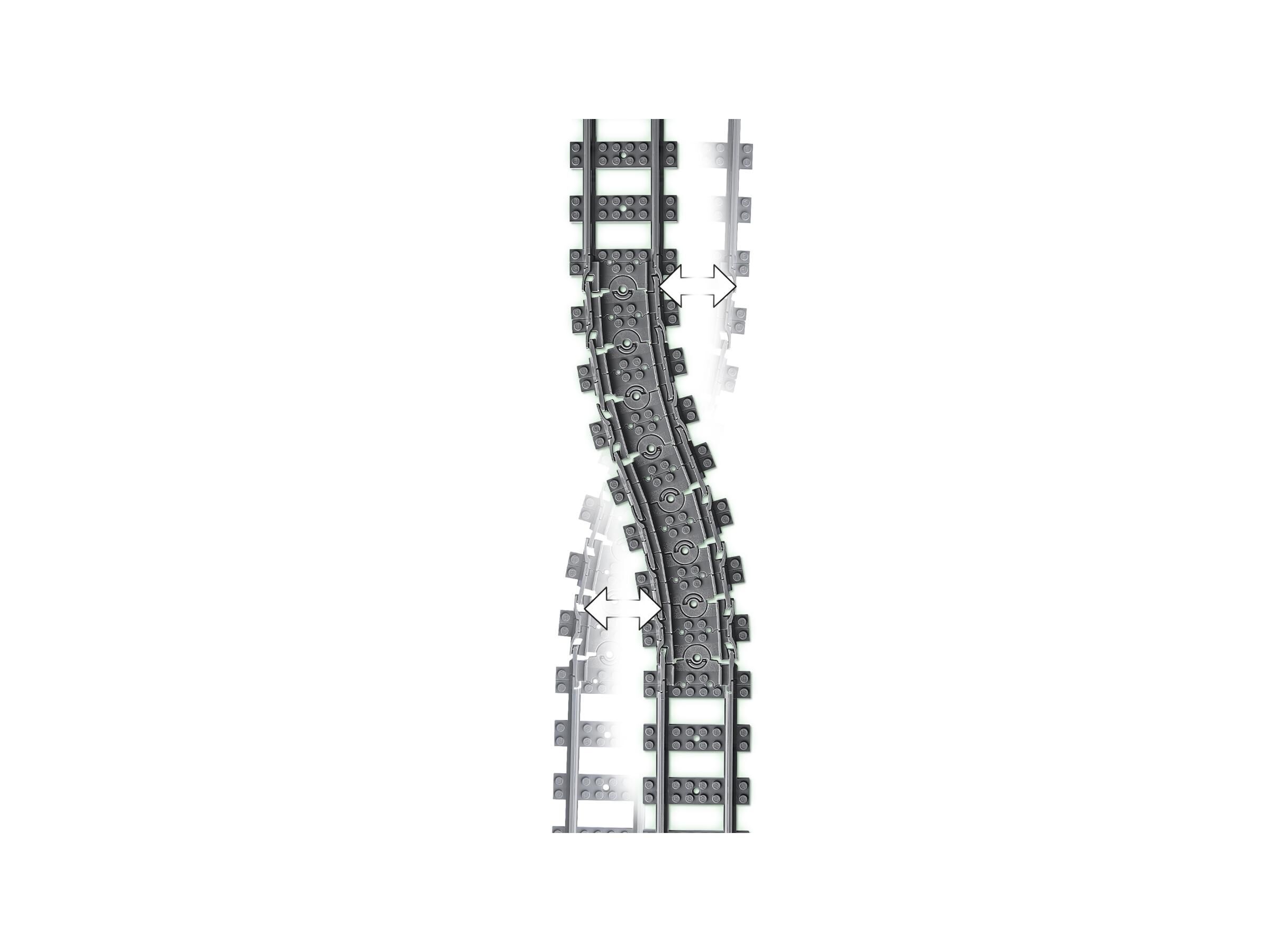 LEGO 30 Flexible Schienen Eisenbahn City Gleise 60205 60238 