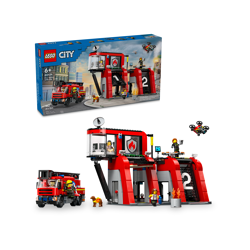 Fire Station with Fire Truck 60414