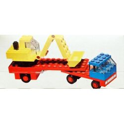 Low loader with excavator 649