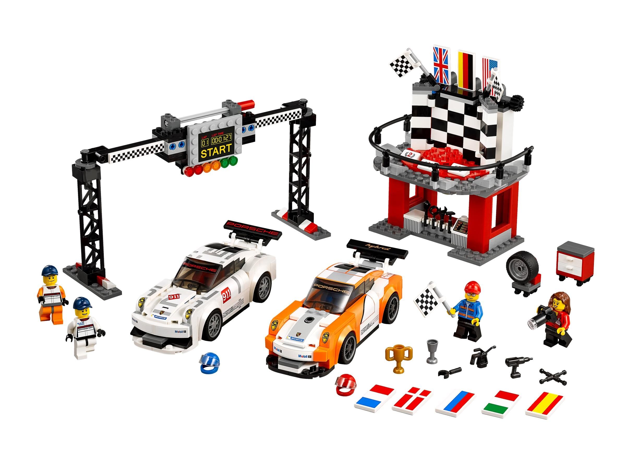 lego speed champions porsche 911 gt finish line