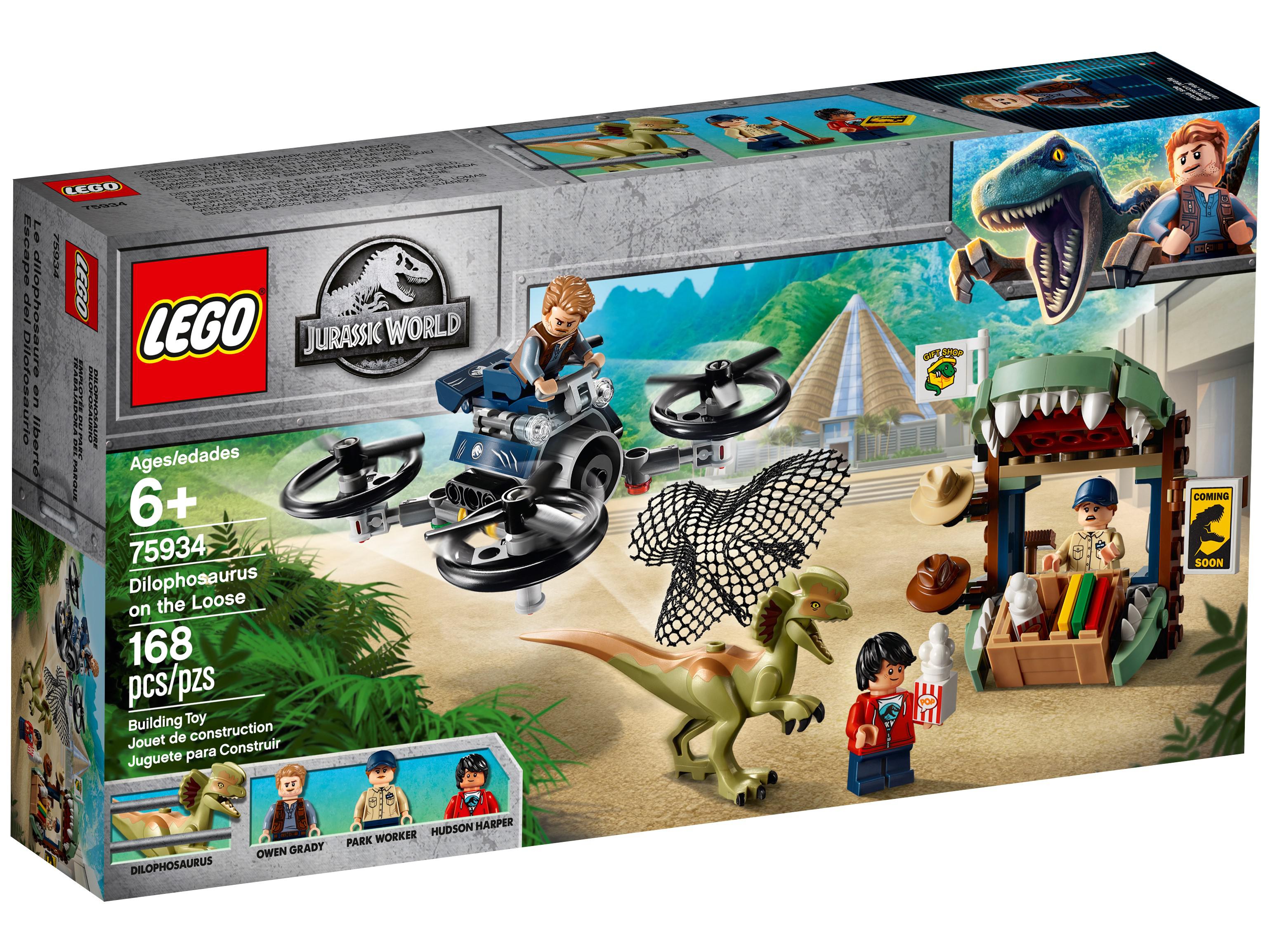 dilophosaurus on the loose lego set