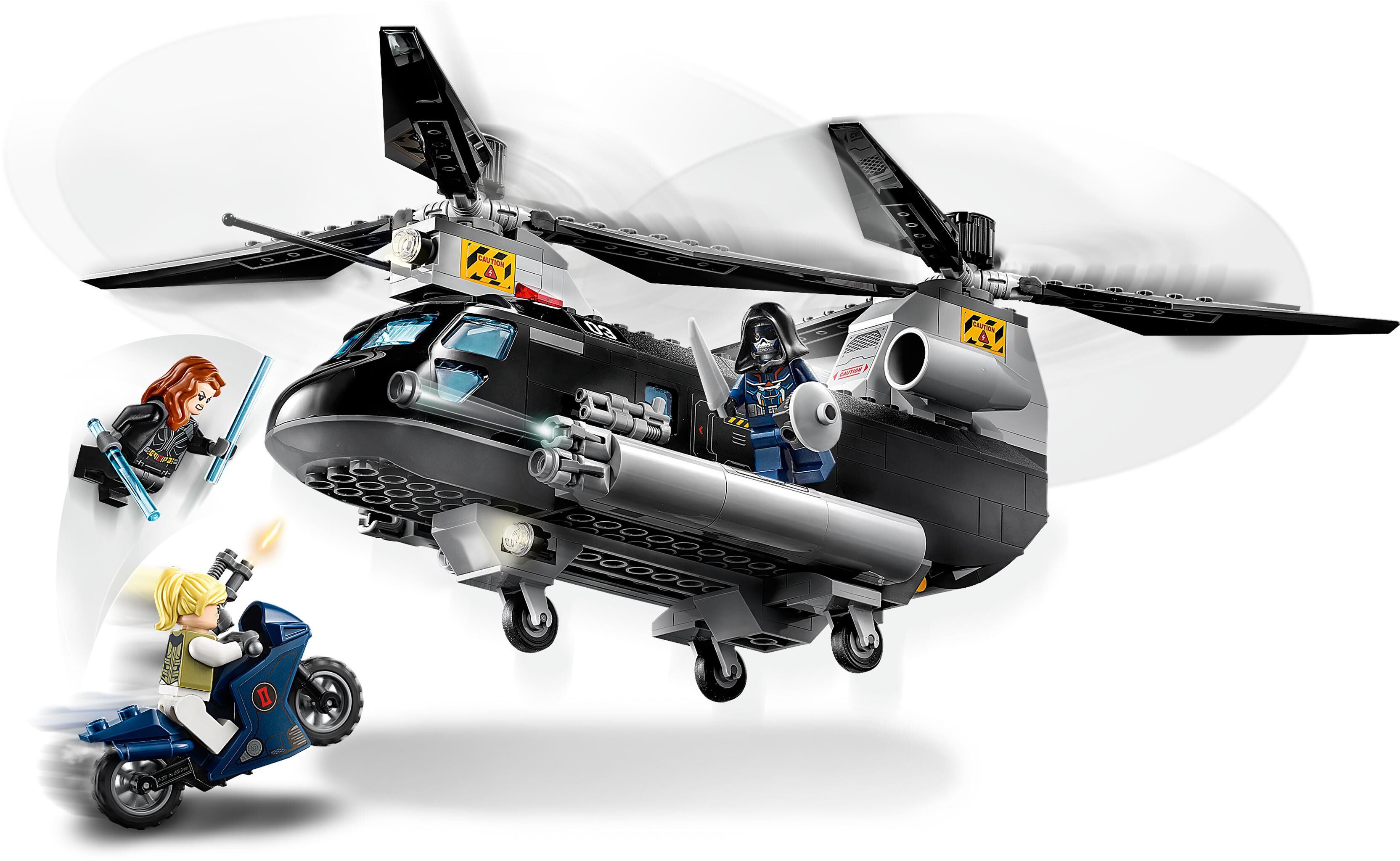 black widow lego helicopter