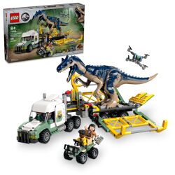 Missions dinosaures: le camion de transport de l'allosaure 76966
